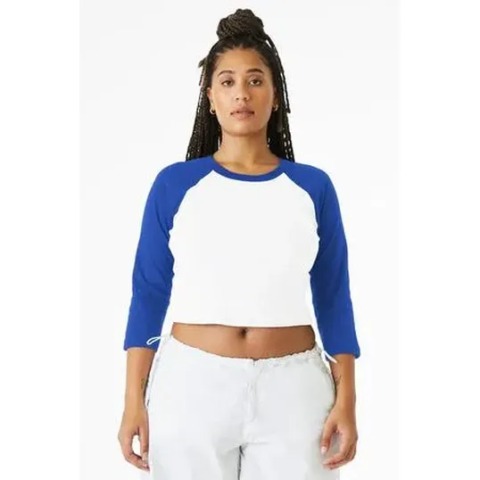Bella + Canvas Women's Micro Rib 3/4 Raglan Baby Tee