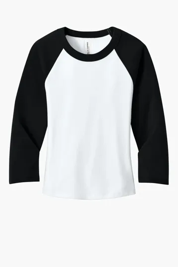 Bella + Canvas Women's Micro Rib 3/4 Raglan Baby Tee — view 4