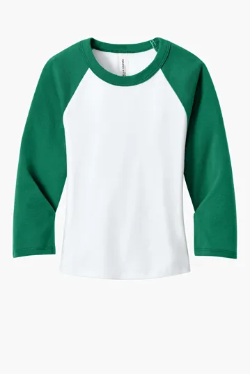Bella + Canvas Women's Micro Rib 3/4 Raglan Baby Tee — view 7