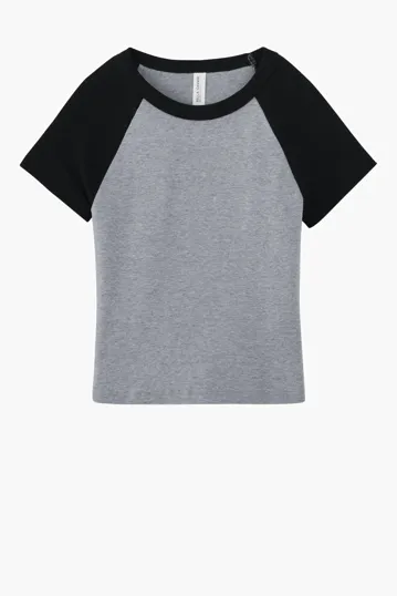 Bella + Canvas Women's Micro Rib Raglan Baby Tee — view 2