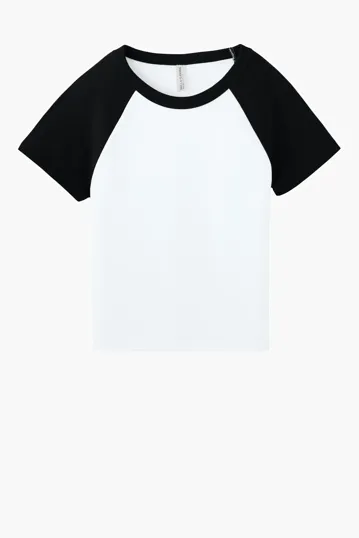 Bella + Canvas Women's Micro Rib Raglan Baby Tee — view 3
