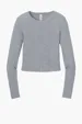 Bella + Canvas Women's Micro Rib Long Sleeve Baby Tee — view 2