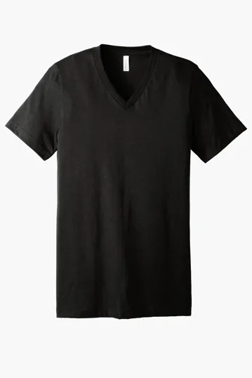 Bella + Canvas Unisex Heather CVC V-Neck Tee — view 2