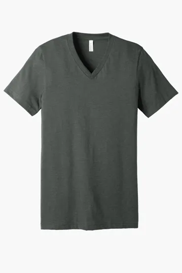 Bella + Canvas Unisex Heather CVC V-Neck Tee — view 4