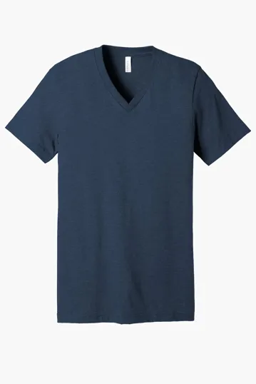 Bella + Canvas Unisex Heather CVC V-Neck Tee — view 7