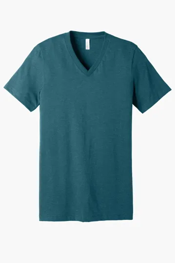 Bella + Canvas Unisex Heather CVC V-Neck Tee — view 21