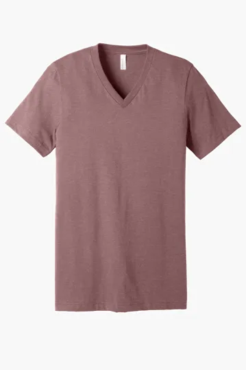 Bella + Canvas Unisex Heather CVC V-Neck Tee — view 22