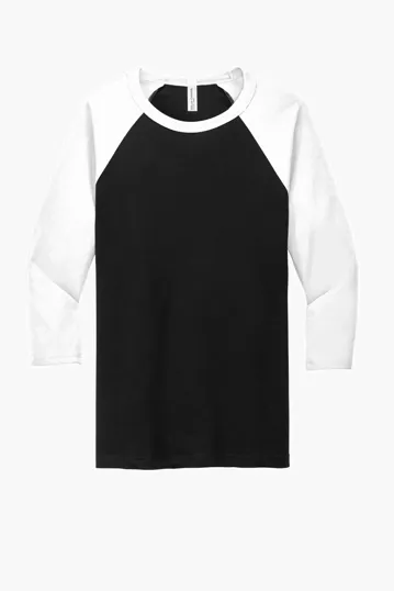Bella + Canvas Unisex 3/4-Sleeve Baseball Tee — view 6