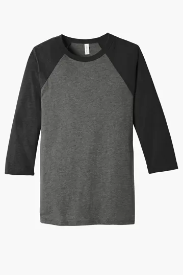 Bella + Canvas Unisex 3/4-Sleeve Baseball Tee — view 8