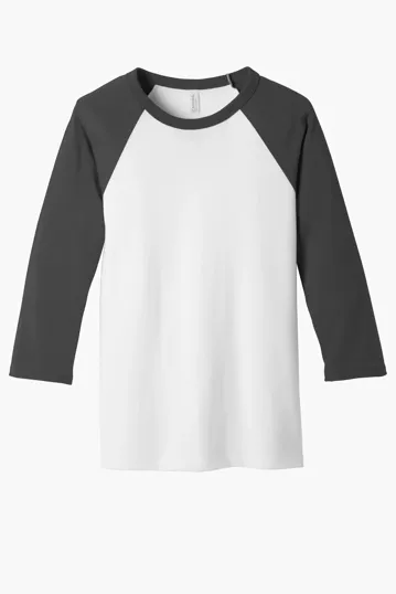 Bella + Canvas Unisex 3/4-Sleeve Baseball Tee — view 14