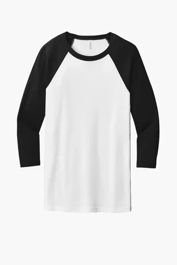 Bella + Canvas Unisex 3/4-Sleeve Baseball Tee — view 15