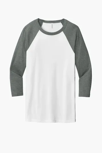 Bella + Canvas Unisex 3/4-Sleeve Baseball Tee — view 16