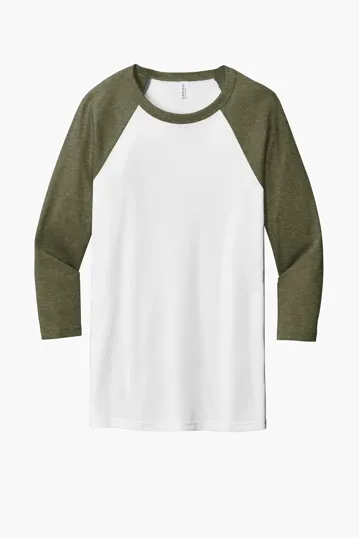 Bella + Canvas Unisex 3/4-Sleeve Baseball Tee — view 18