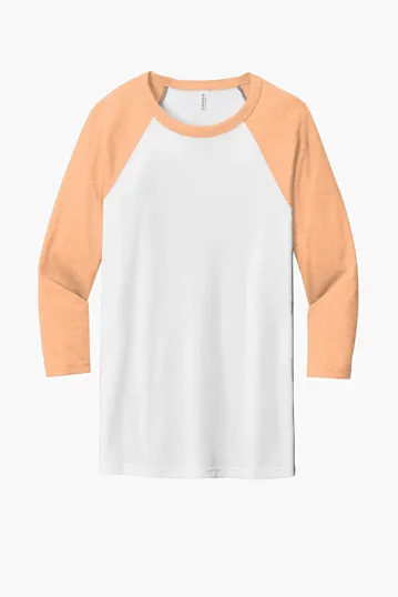 Bella + Canvas Unisex 3/4-Sleeve Baseball Tee — view 19