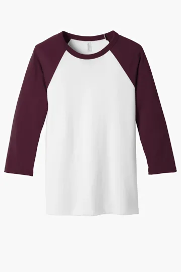 Bella + Canvas Unisex 3/4-Sleeve Baseball Tee — view 21