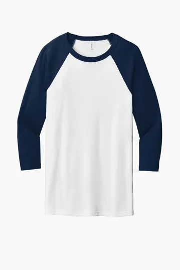 Bella + Canvas Unisex 3/4-Sleeve Baseball Tee — view 22