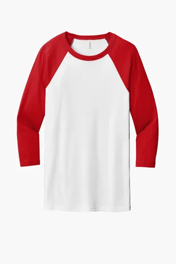 Bella + Canvas Unisex 3/4-Sleeve Baseball Tee — view 23
