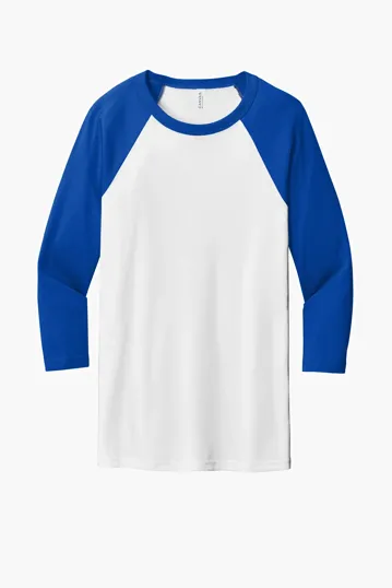 Bella + Canvas Unisex 3/4-Sleeve Baseball Tee — view 24