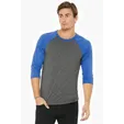 Bella + Canvas Unisex 3/4-Sleeve Baseball Tee
