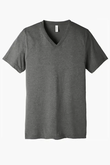Bella + Canvas Unisex Triblend Short Sleeve V-Neck Tee — view 2