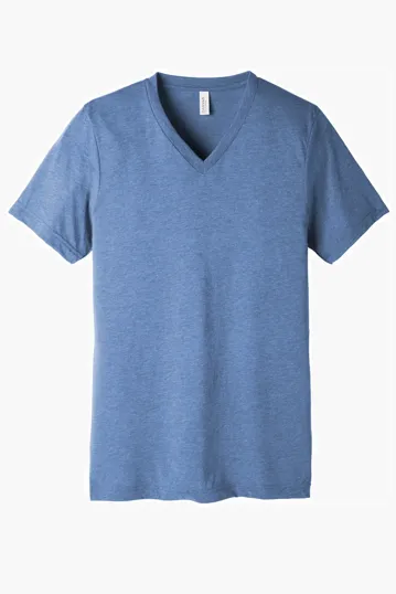 Bella + Canvas Unisex Triblend Short Sleeve V-Neck Tee — view 3
