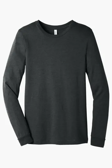 Bella + Canvas Unisex Heather CVC Long Sleeve Tee — view 4