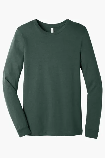 Bella + Canvas Unisex Heather CVC Long Sleeve Tee — view 8