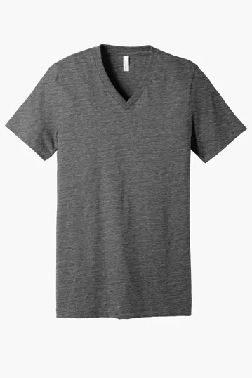 Bella + Canvas Unisex Textured Jersey V-Neck Tee — view 2