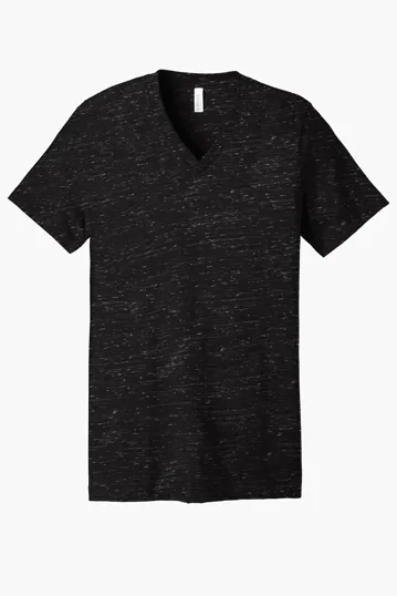 Bella + Canvas Unisex Textured Jersey V-Neck Tee — view 3