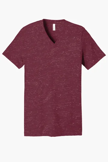 Bella + Canvas Unisex Textured Jersey V-Neck Tee — view 5