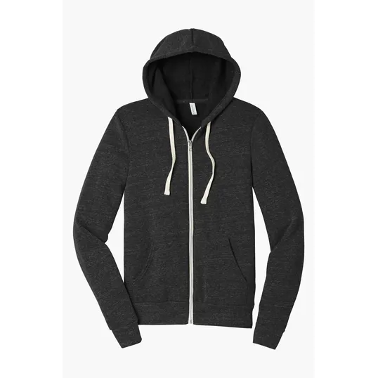 Bella + Canvas Unisex Triblend Sponge Fleece Full-Zip Hoodie — view 2