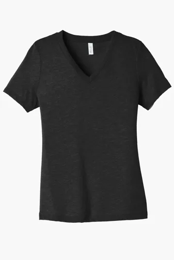 Bella + Canvas Women's Relaxed Heather CVC V-Neck Tee — view 2