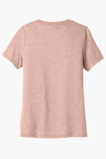 Bella + Canvas Women's Relaxed Heather CVC V-Neck Tee — view 9