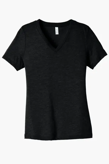 Bella + Canvas Women's Relaxed Heather CVC V-Neck Tee — view 7