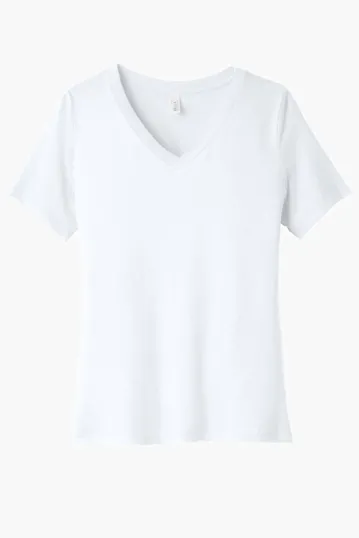 Bella + Canvas Women's Relaxed Heather CVC V-Neck Tee — view 8
