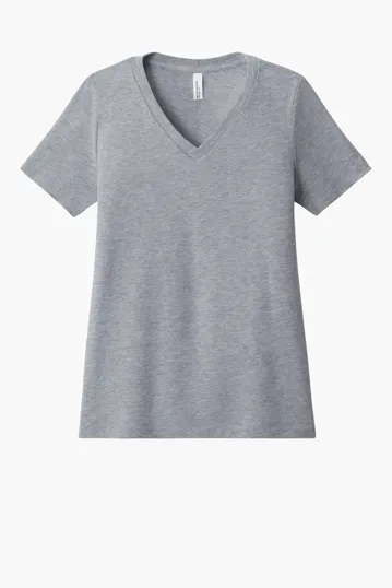 Bella + Canvas Women's Relaxed Heather CVC V-Neck Tee — view 14