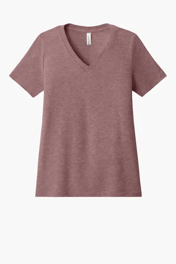 Bella + Canvas Women's Relaxed Heather CVC V-Neck Tee — view 15