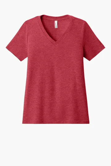 Bella + Canvas Women's Relaxed Heather CVC V-Neck Tee — view 16