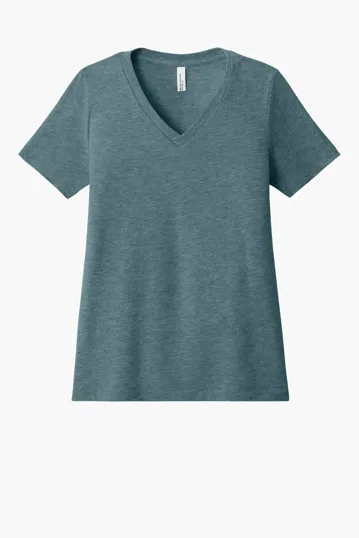 Bella + Canvas Women's Relaxed Heather CVC V-Neck Tee — view 17