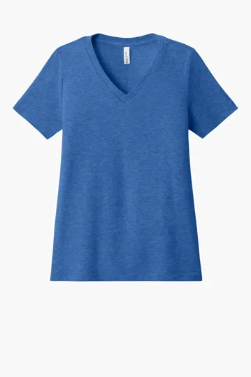 Bella + Canvas Women's Relaxed Heather CVC V-Neck Tee — view 18