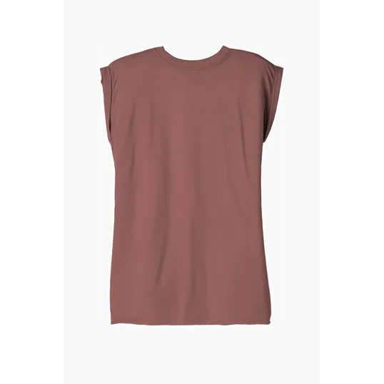Bella + Canvas Women's Flowy Muscle Tee with Rolled Cuffs — view 9