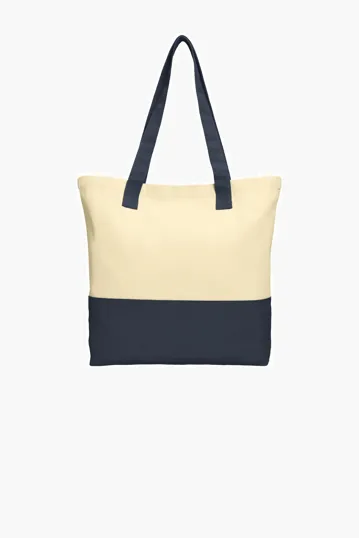 Port Authority Colorblock Cotton Tote — view 2