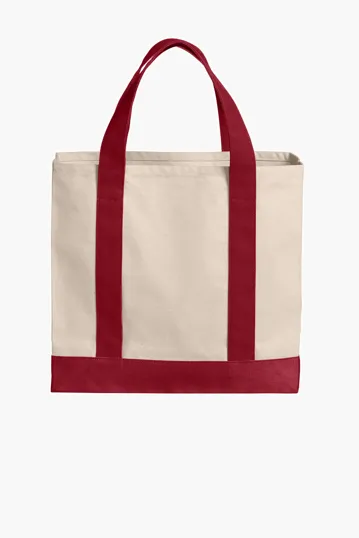 Port Authority Cotton Canvas Two-Tone Tote — view 5