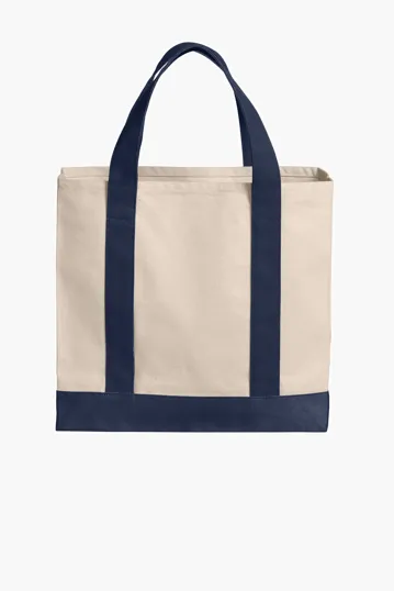 Port Authority Cotton Canvas Two-Tone Tote — view 6