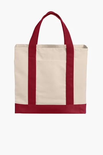 Port Authority Cotton Canvas Two-Tone Tote — view 2