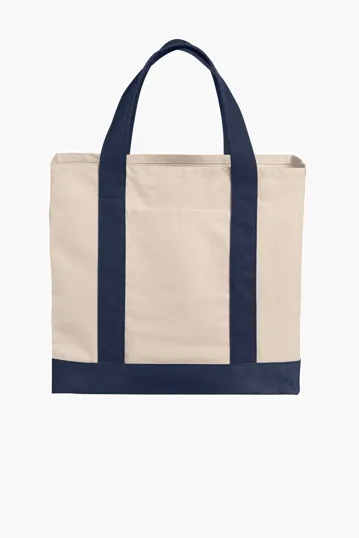 Port Authority Cotton Canvas Two-Tone Tote — view 3