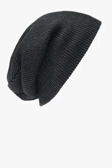 Port Authority Rib Knit Slouch Beanie — view 2