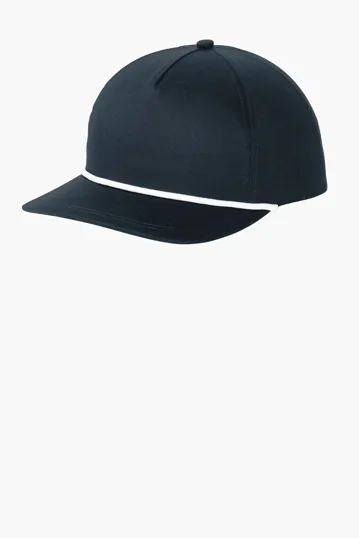 Port Authority Snapback Five-Panel Rope Cap — view 4