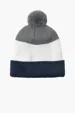 Port Authority Cozy Striped Pom Beanie — view 4