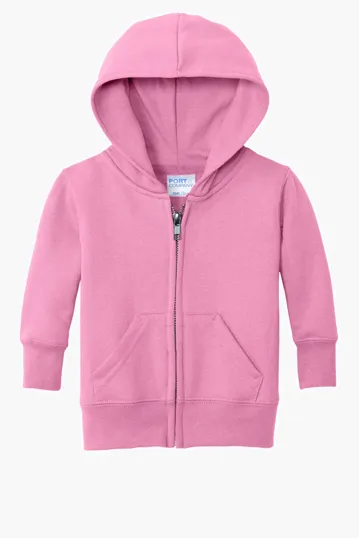 Port & Co Infant Core Fleece Full-Zip Hooded Sweatshirt — view 2
